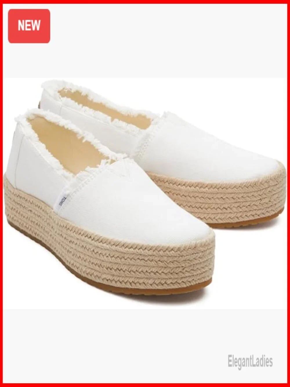 Women's Espadrille Platform Slip-On Shoes with OrthoLite Insole